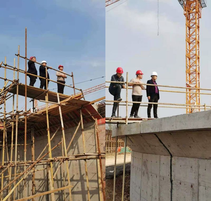 公司領導視詧永城市(shi)第七汚水處理廠工程進度